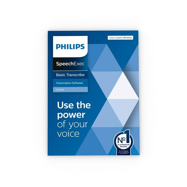 Philips SpeechExec Basic Transcribe - Abonnement 1 ou 2 ans (téléchargement)