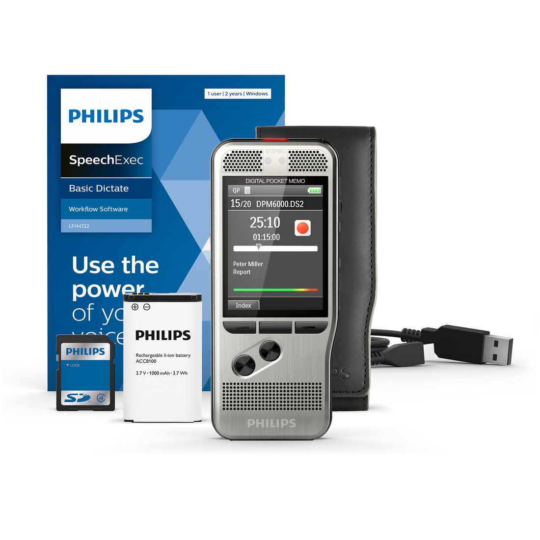 Philips PocketMemo and SpeechExec Dictate (DPM6000) – VocalTek Shop