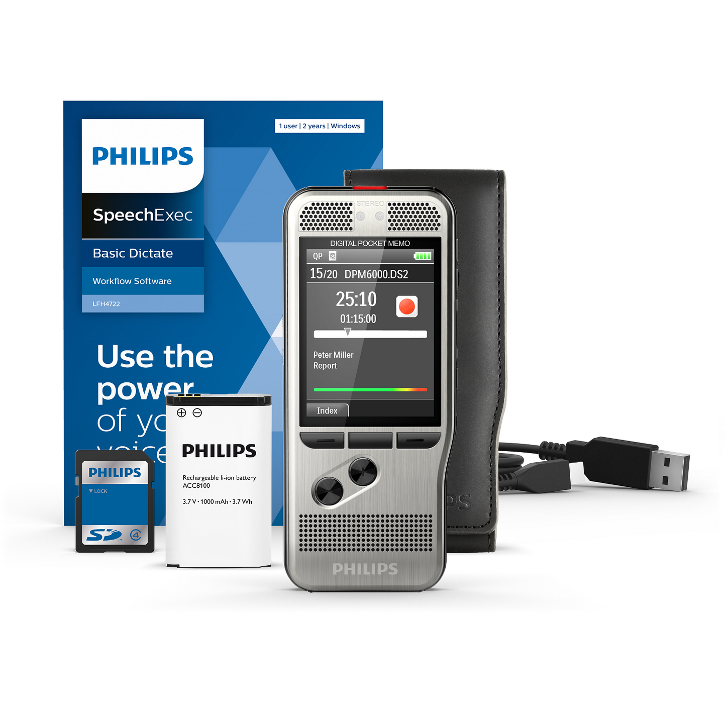 Philips PocketMemo et SpeechExec Dictate (DPM6000)