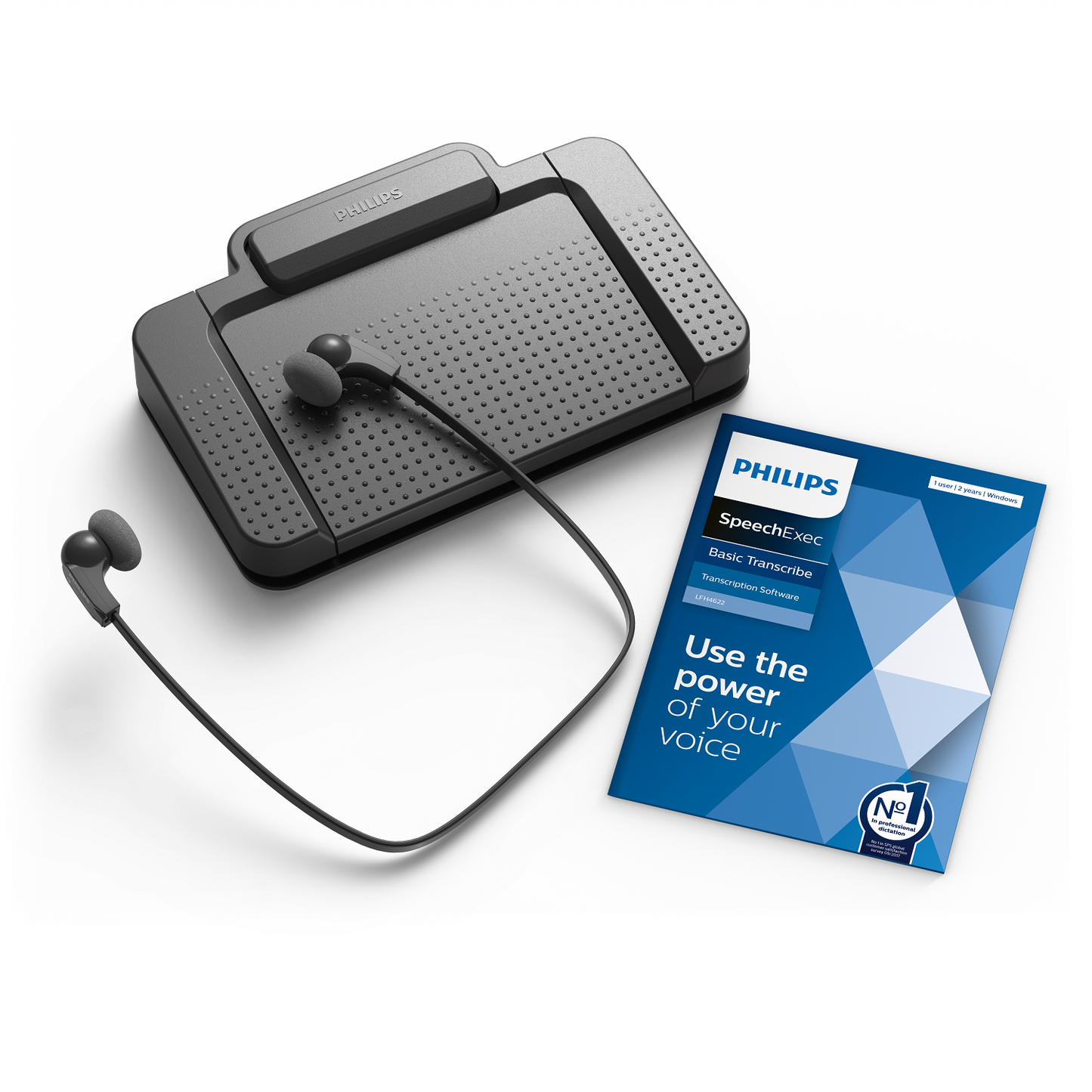 Philips SpeechExec Transcribe, Pédale de commande et Écouteurs (LFH7177)